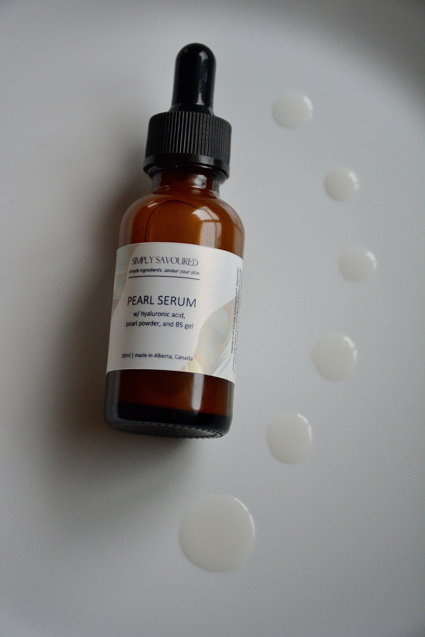 Pearl Serum: w/ hyaluronic acid, pearl powder + B5 gel (30 ml)