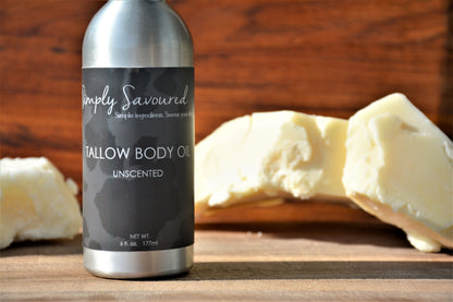 Tallow Body Oil: Unscented (6oz)