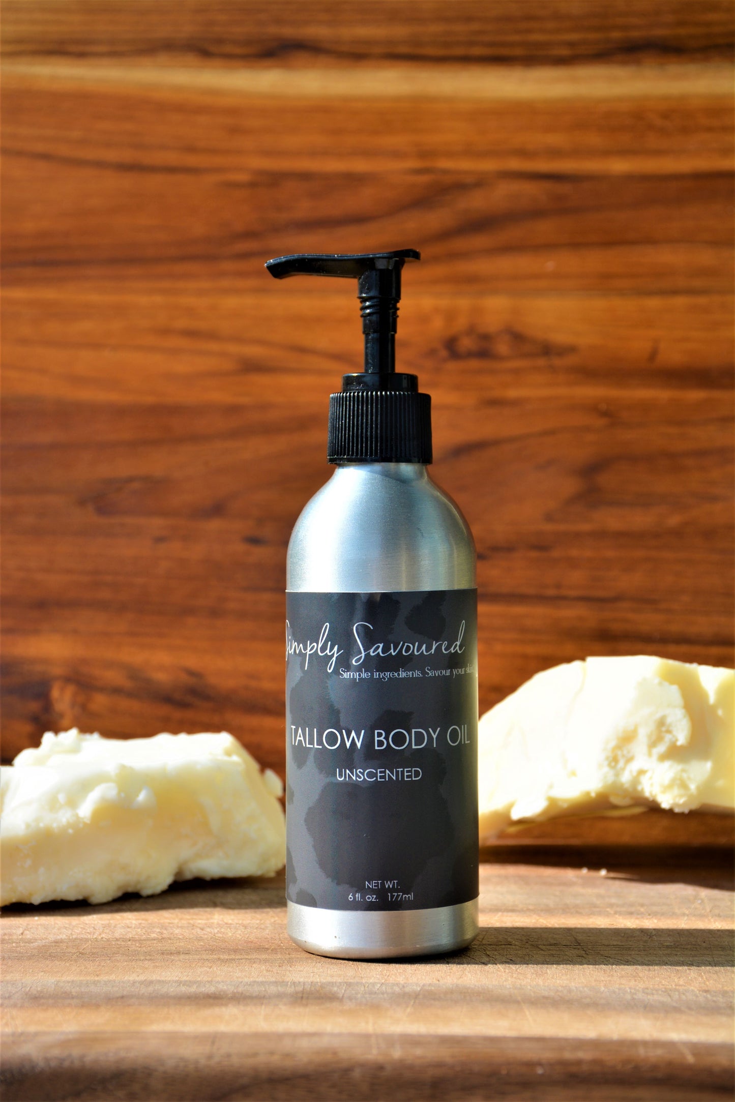 Tallow Body Oil: Unscented (6oz)