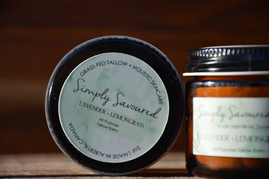 All Purpose Tallow Balm: Lavender + Lemongrass (2oz)