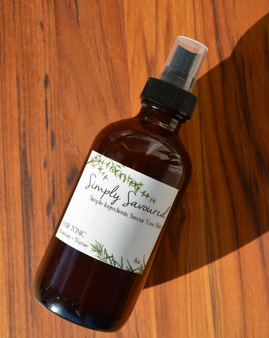 Rosemary + Thyme Hair Tonic for Growth and Shine (8oz)